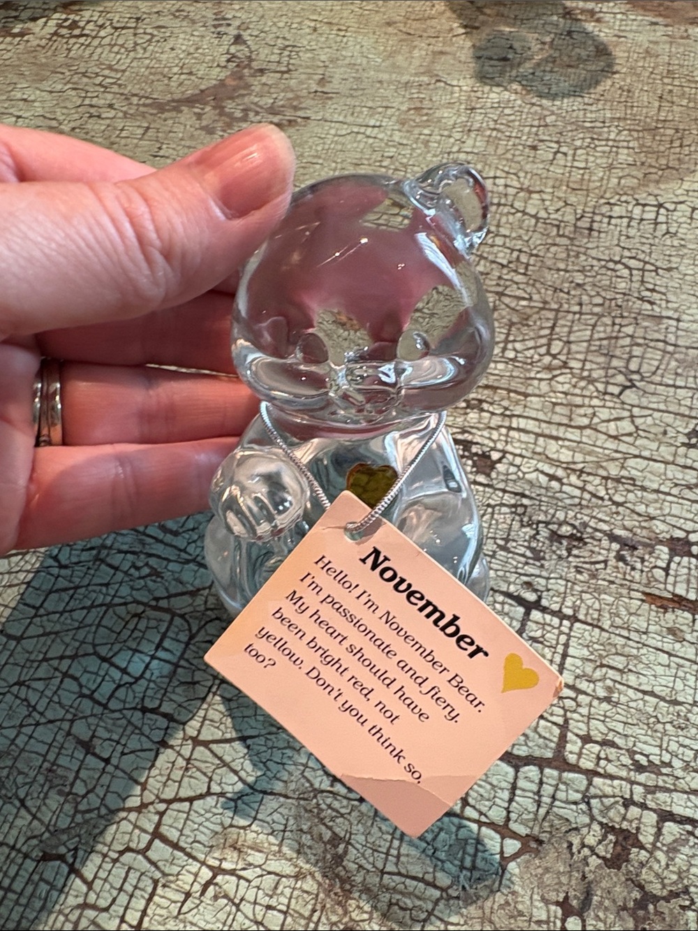 Fenton November Birthstone Bear Handmade Art Glass Figurine w/ Original Tag - Picture 2 of 6